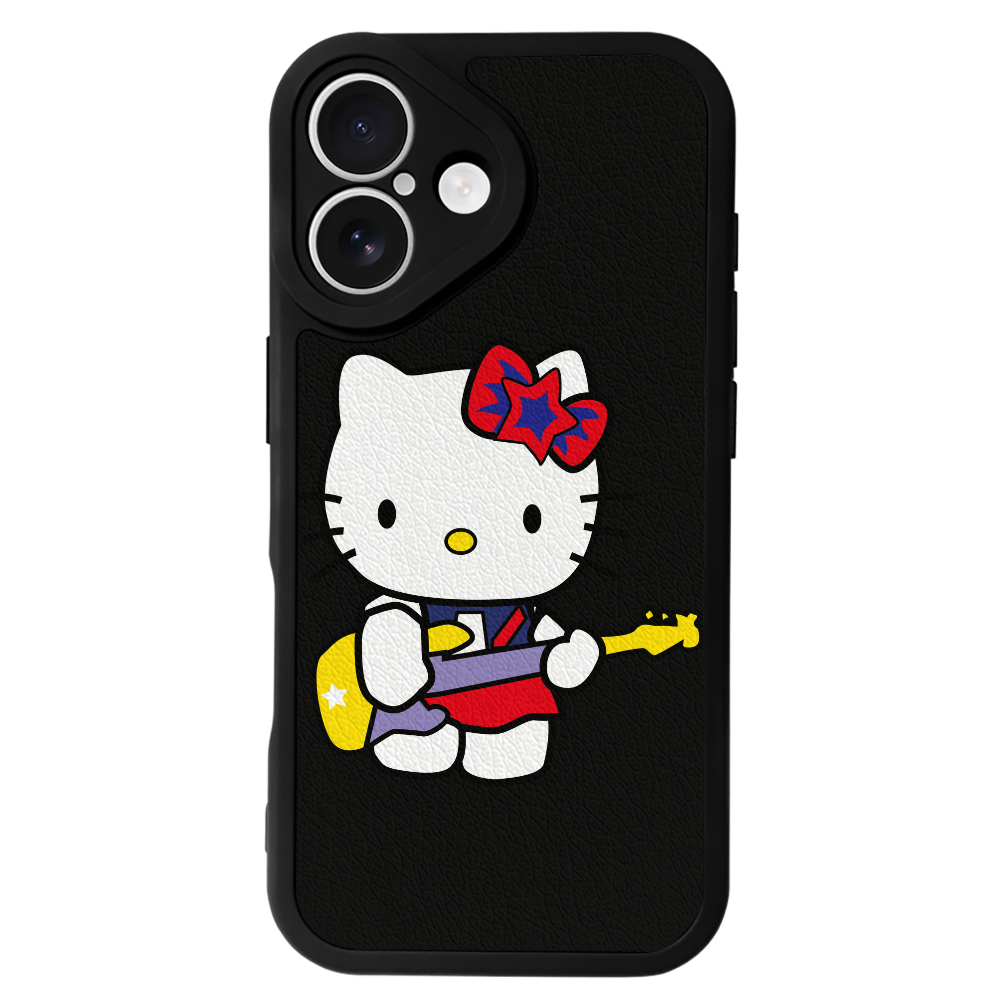 （画像用） Hello Kitty ハローキティ 【iPhone 16シリーズ対応】シリコンスマホケース（レザー調） 材質：シリコン